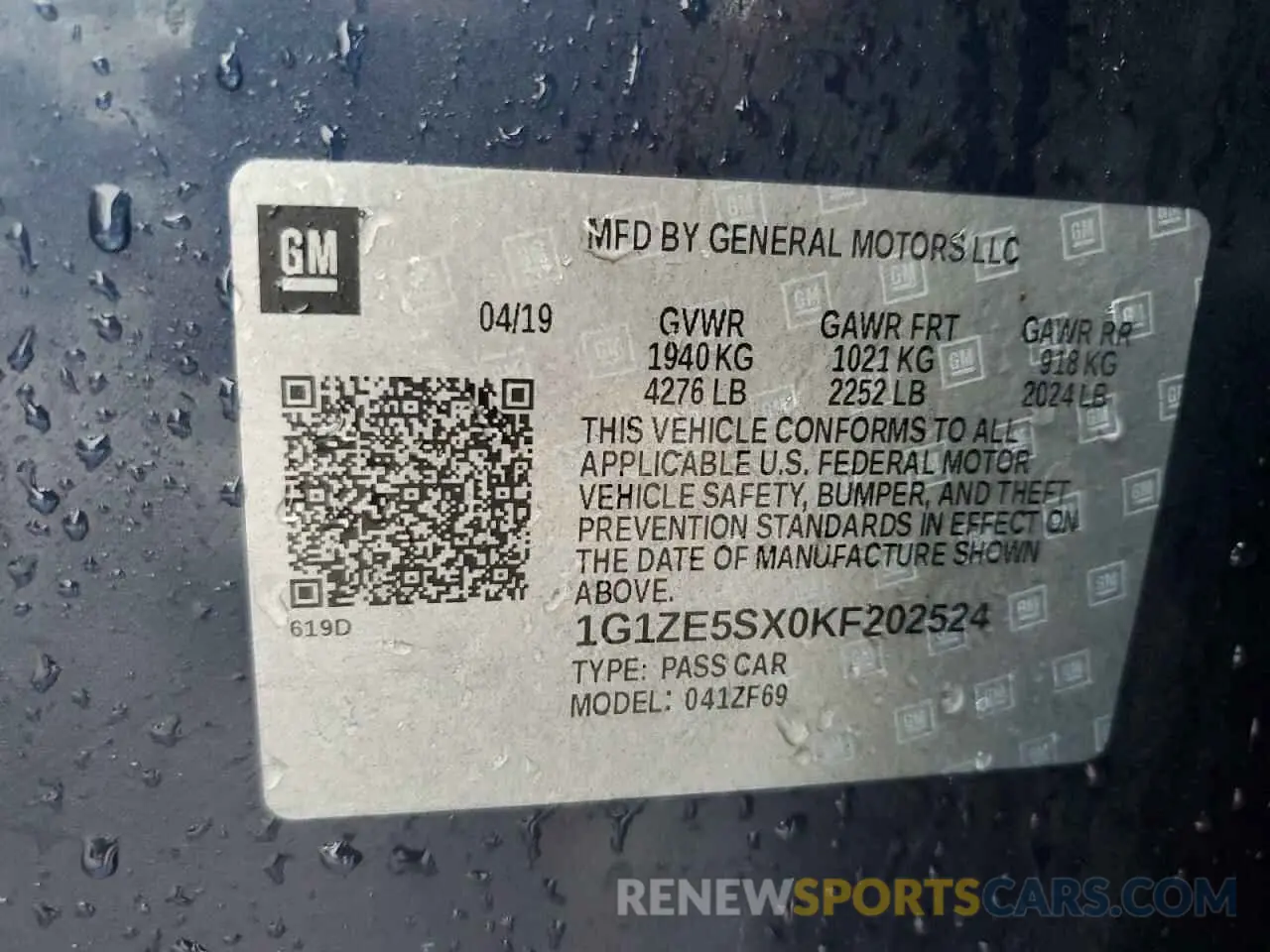 13 fotografías del automóvil dañado 1G1ZE5SX0KF202524 CHEVROLET MALIBU 2019