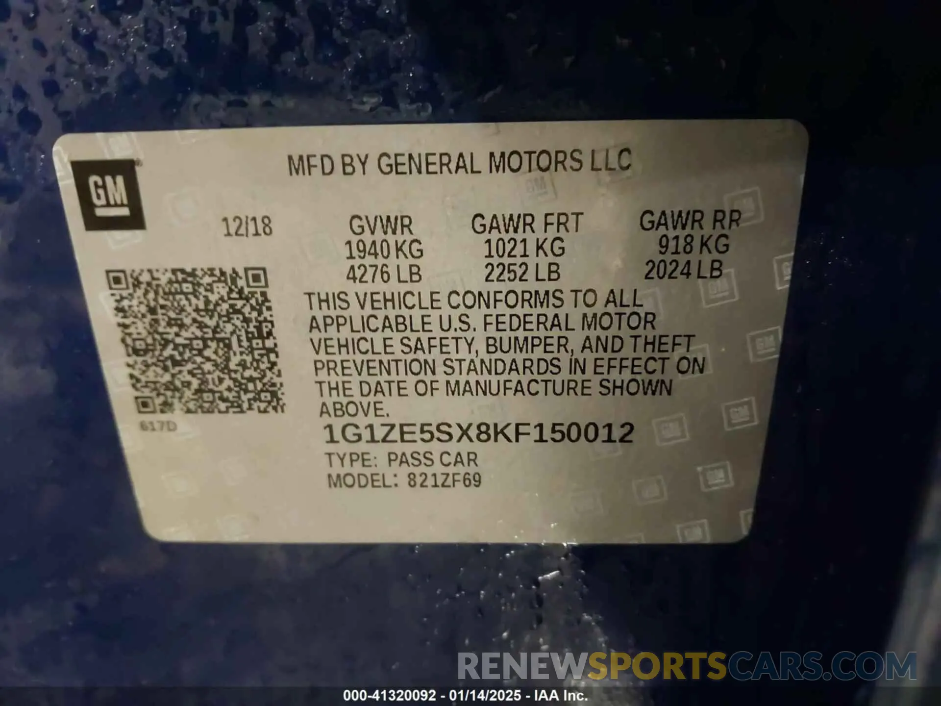 9 fotografías del automóvil dañado 1G1ZE5SX8KF150012 CHEVROLET MALIBU 2019