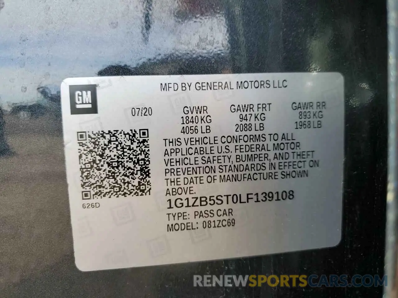 14 fotografías del automóvil dañado 1G1ZB5ST0LF139108 CHEVROLET MALIBU 2020
