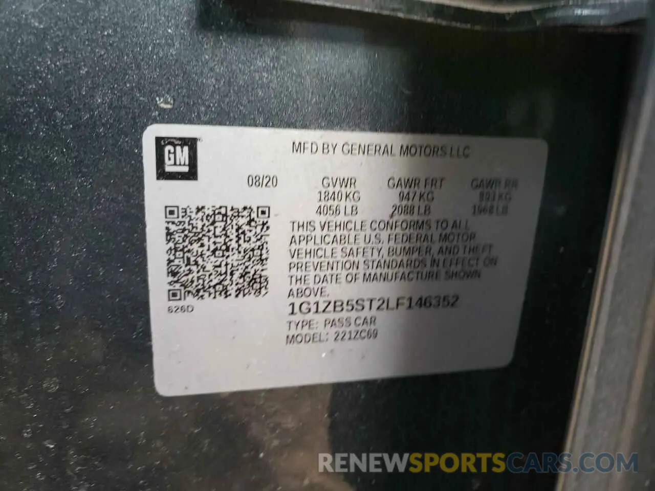 12 fotografías del automóvil dañado 1G1ZB5ST2LF146352 CHEVROLET MALIBU 2020
