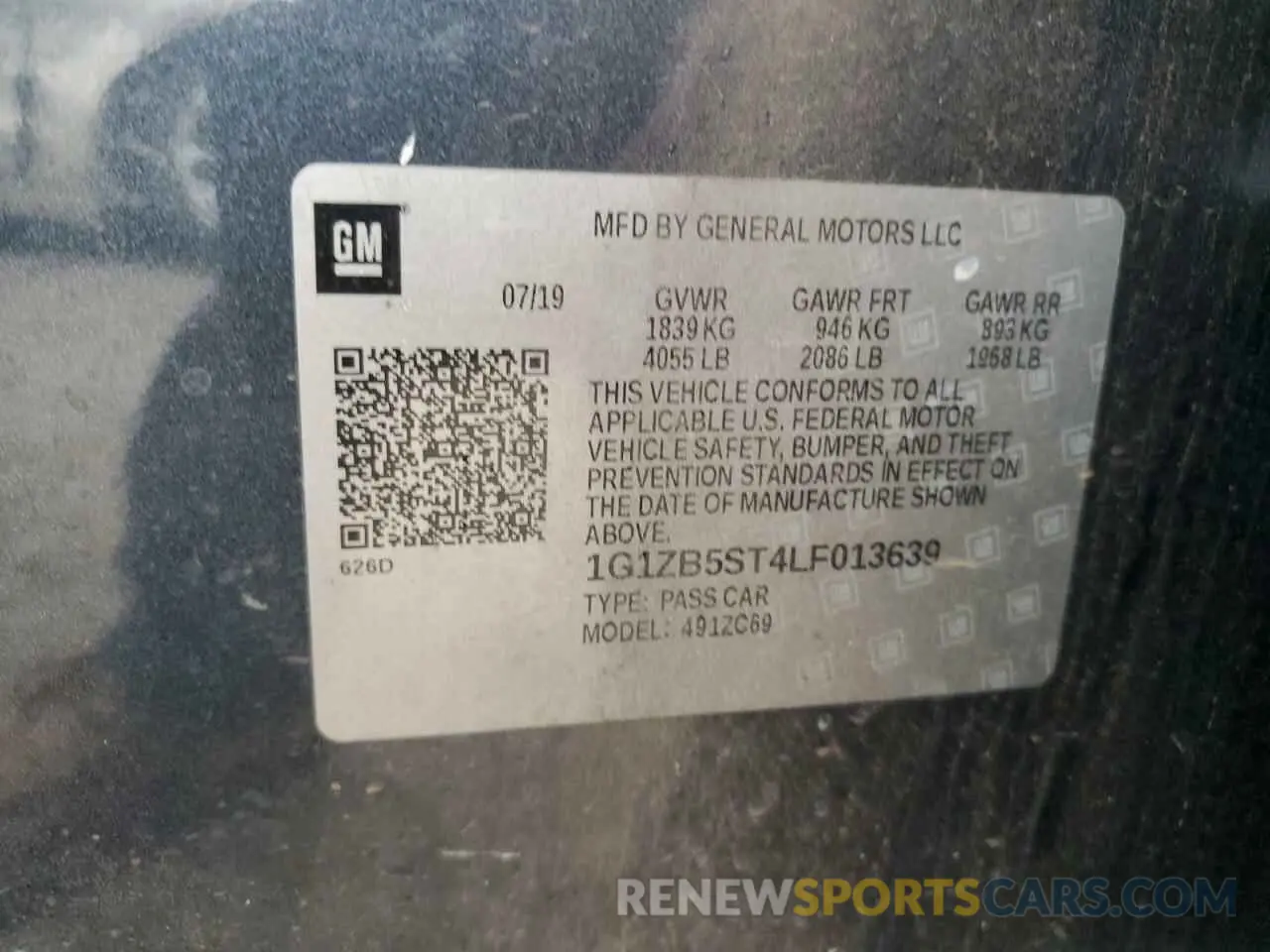 12 fotografías del automóvil dañado 1G1ZB5ST4LF013639 CHEVROLET MALIBU 2020