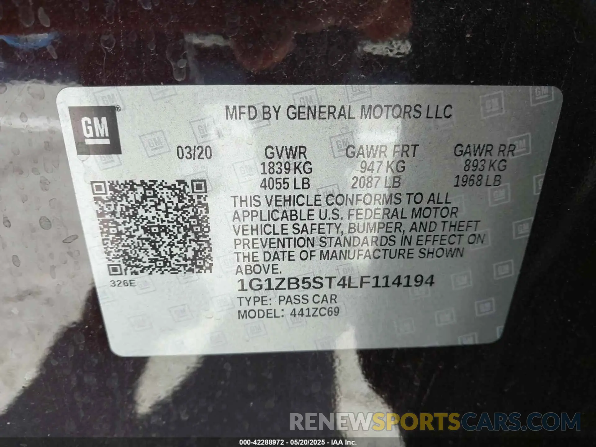 9 fotografías del automóvil dañado 1G1ZB5ST4LF114194 CHEVROLET MALIBU 2020