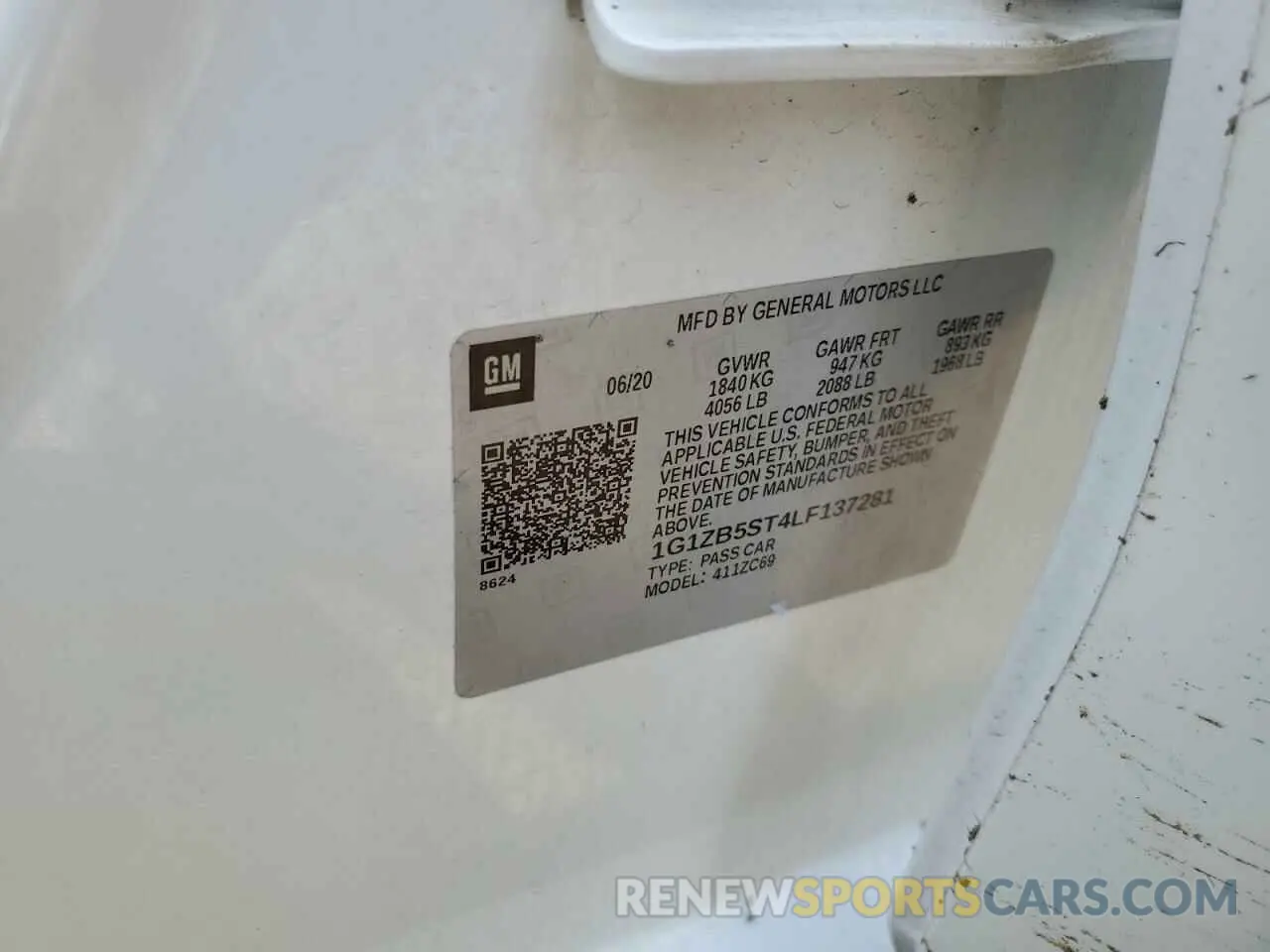 12 fotografías del automóvil dañado 1G1ZB5ST4LF137281 CHEVROLET MALIBU 2020