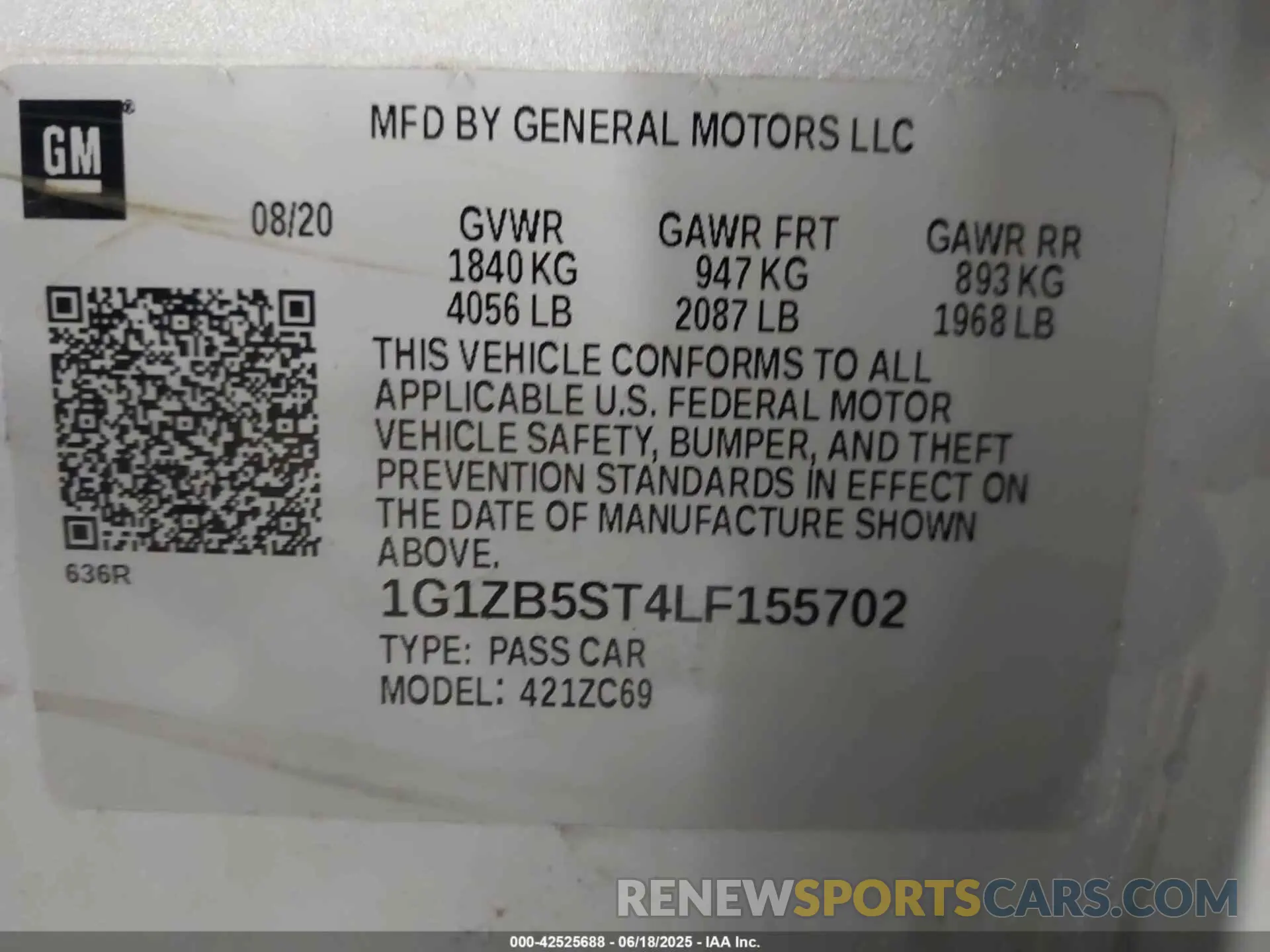 9 fotografías del automóvil dañado 1G1ZB5ST4LF155702 CHEVROLET MALIBU 2020