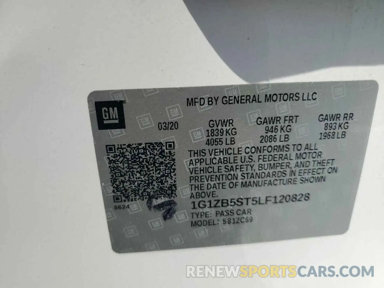 12 fotografías del automóvil dañado 1G1ZB5ST5LF120828 CHEVROLET MALIBU 2020