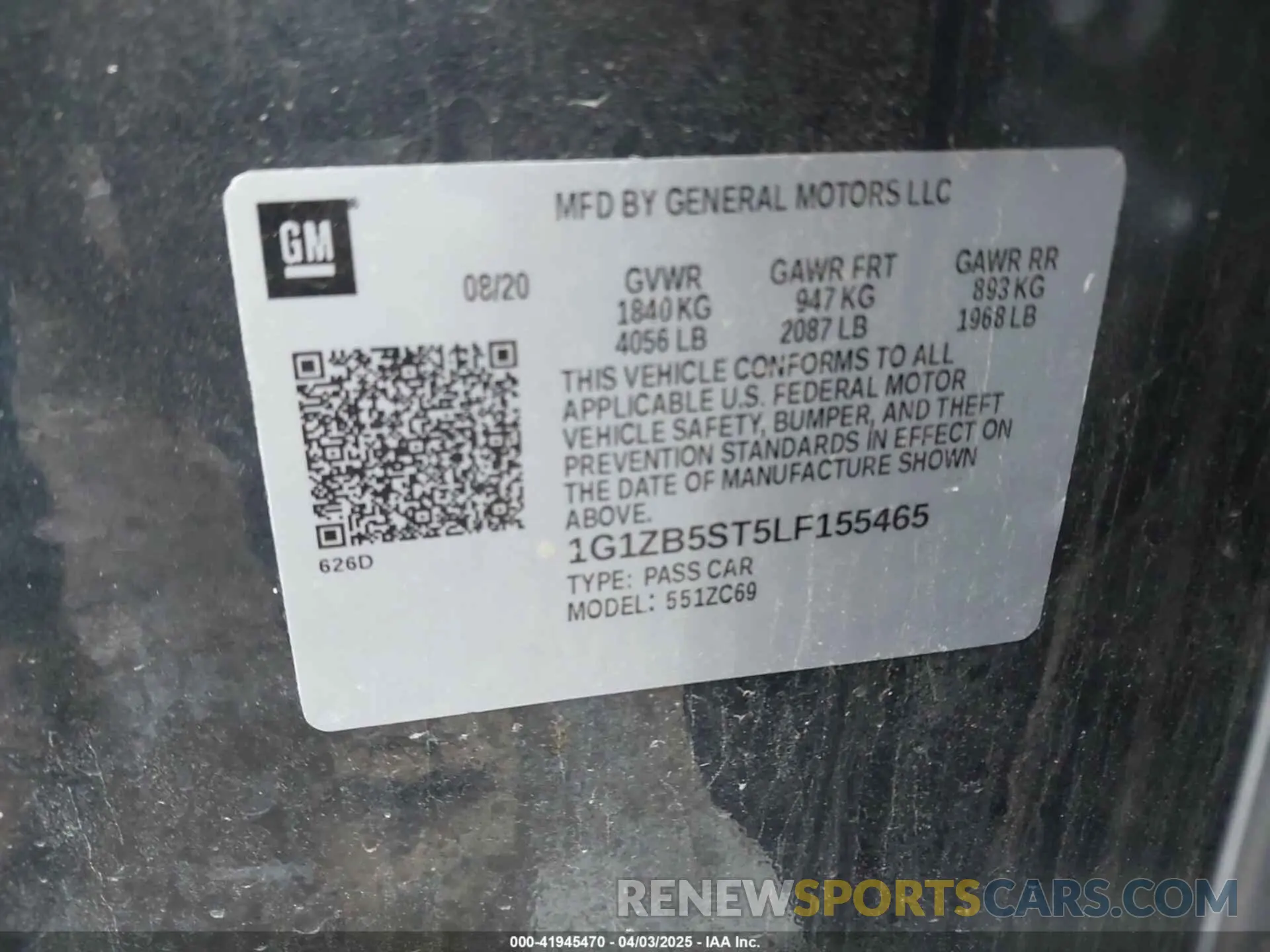 9 fotografías del automóvil dañado 1G1ZB5ST5LF155465 CHEVROLET MALIBU 2020
