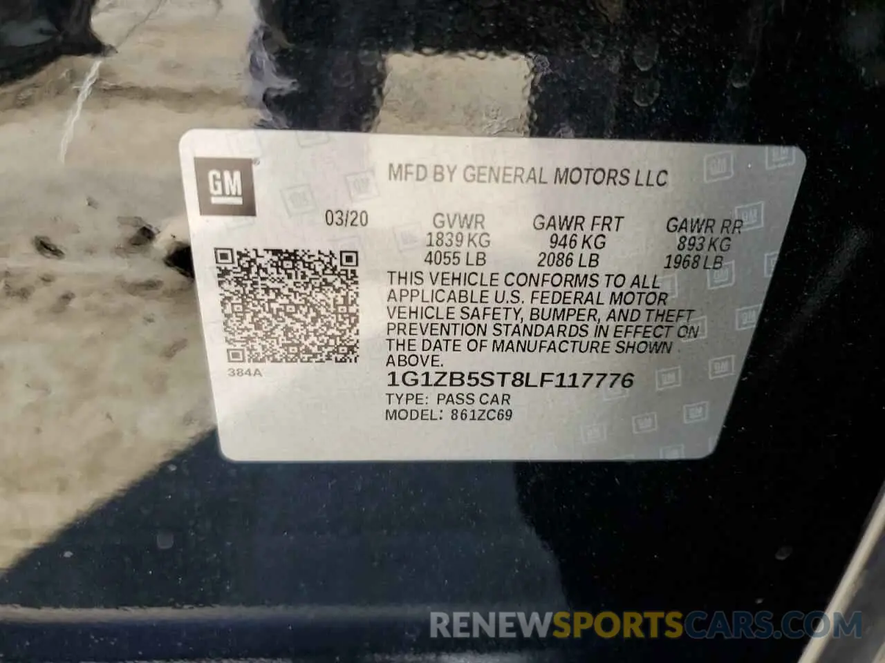 12 fotografías del automóvil dañado 1G1ZB5ST8LF117776 CHEVROLET MALIBU 2020