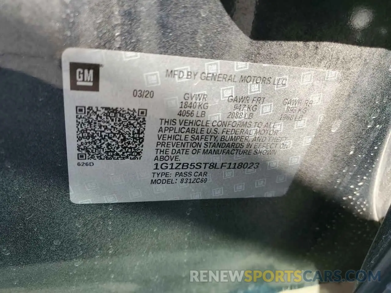 14 fotografías del automóvil dañado 1G1ZB5ST8LF118023 CHEVROLET MALIBU 2020