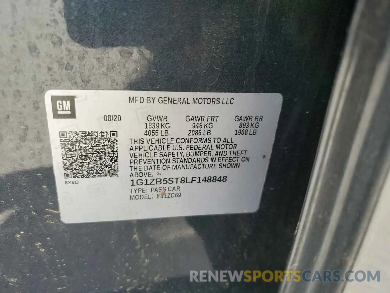12 fotografías del automóvil dañado 1G1ZB5ST8LF148848 CHEVROLET MALIBU 2020