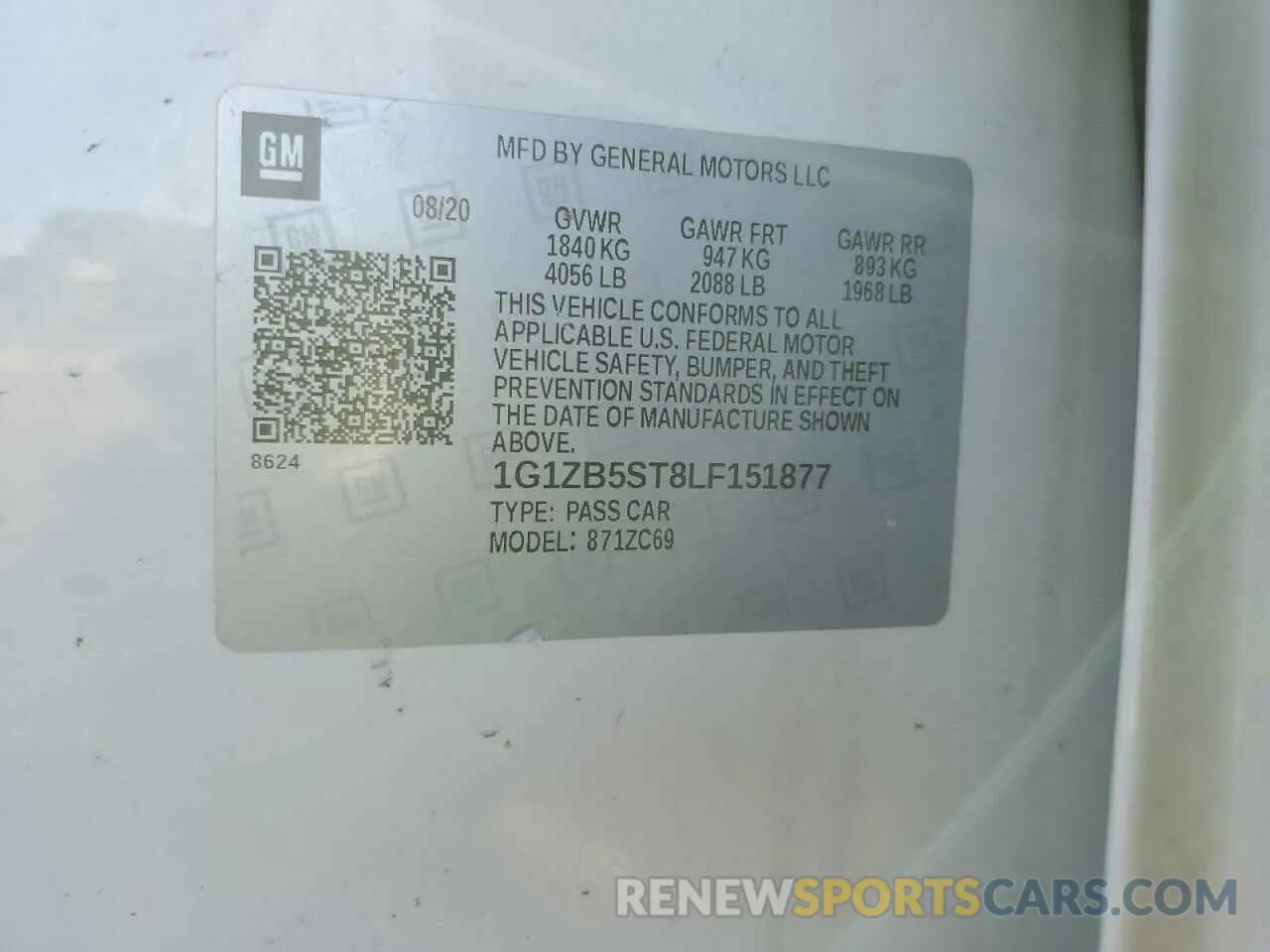 14 fotografías del automóvil dañado 1G1ZB5ST8LF151877 CHEVROLET MALIBU 2020