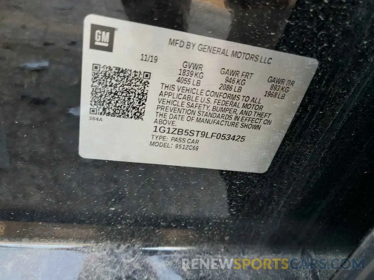 12 fotografías del automóvil dañado 1G1ZB5ST9LF053425 CHEVROLET MALIBU 2020