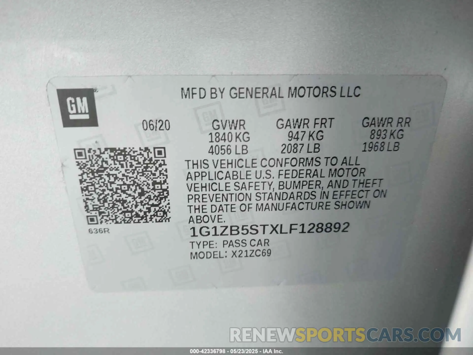 9 fotografías del automóvil dañado 1G1ZB5STXLF128892 CHEVROLET MALIBU 2020