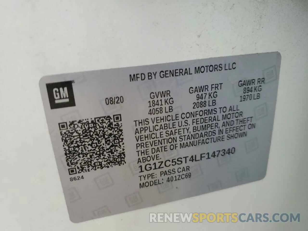 13 fotografías del automóvil dañado 1G1ZC5ST4LF147340 CHEVROLET MALIBU 2020