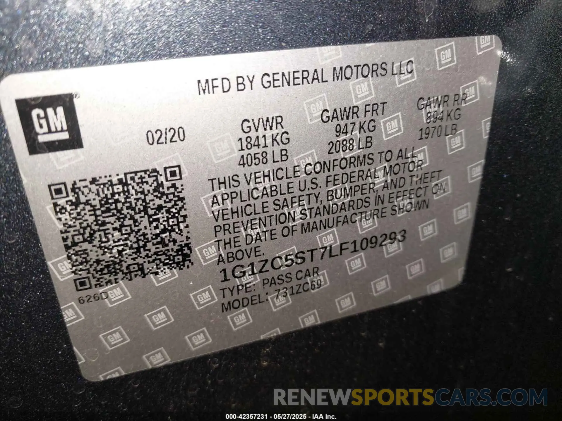 9 fotografías del automóvil dañado 1G1ZC5ST7LF109293 CHEVROLET MALIBU 2020
