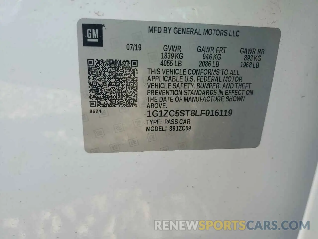 13 fotografías del automóvil dañado 1G1ZC5ST8LF016119 CHEVROLET MALIBU 2020