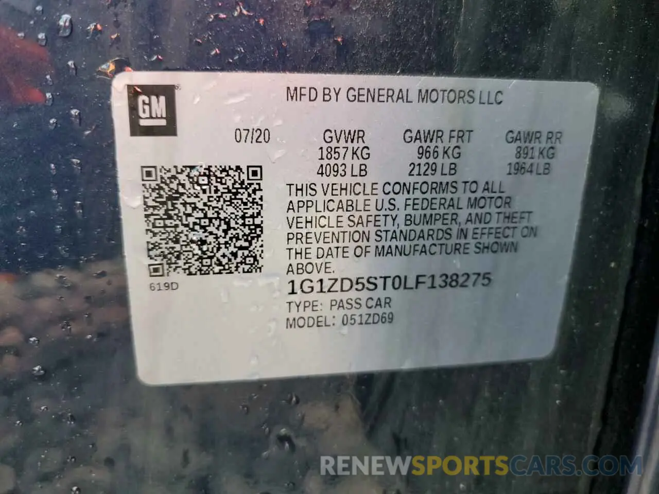 13 fotografías del automóvil dañado 1G1ZD5ST0LF138275 CHEVROLET MALIBU 2020