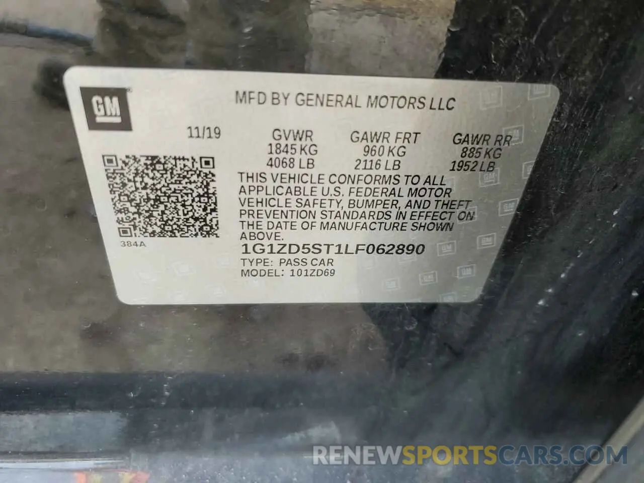 12 fotografías del automóvil dañado 1G1ZD5ST1LF062890 CHEVROLET MALIBU 2020