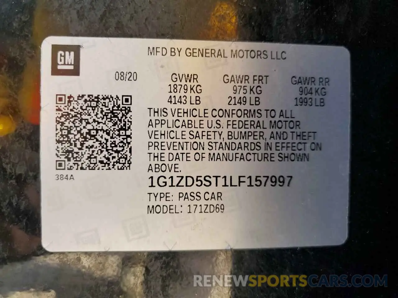 12 fotografías del automóvil dañado 1G1ZD5ST1LF157997 CHEVROLET MALIBU 2020