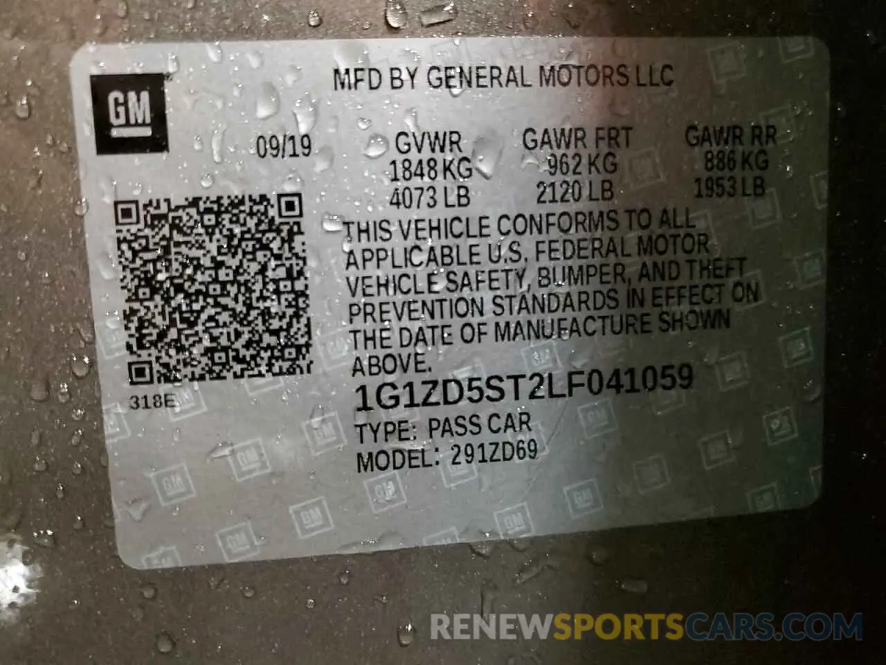 12 fotografías del automóvil dañado 1G1ZD5ST2LF041059 CHEVROLET MALIBU 2020