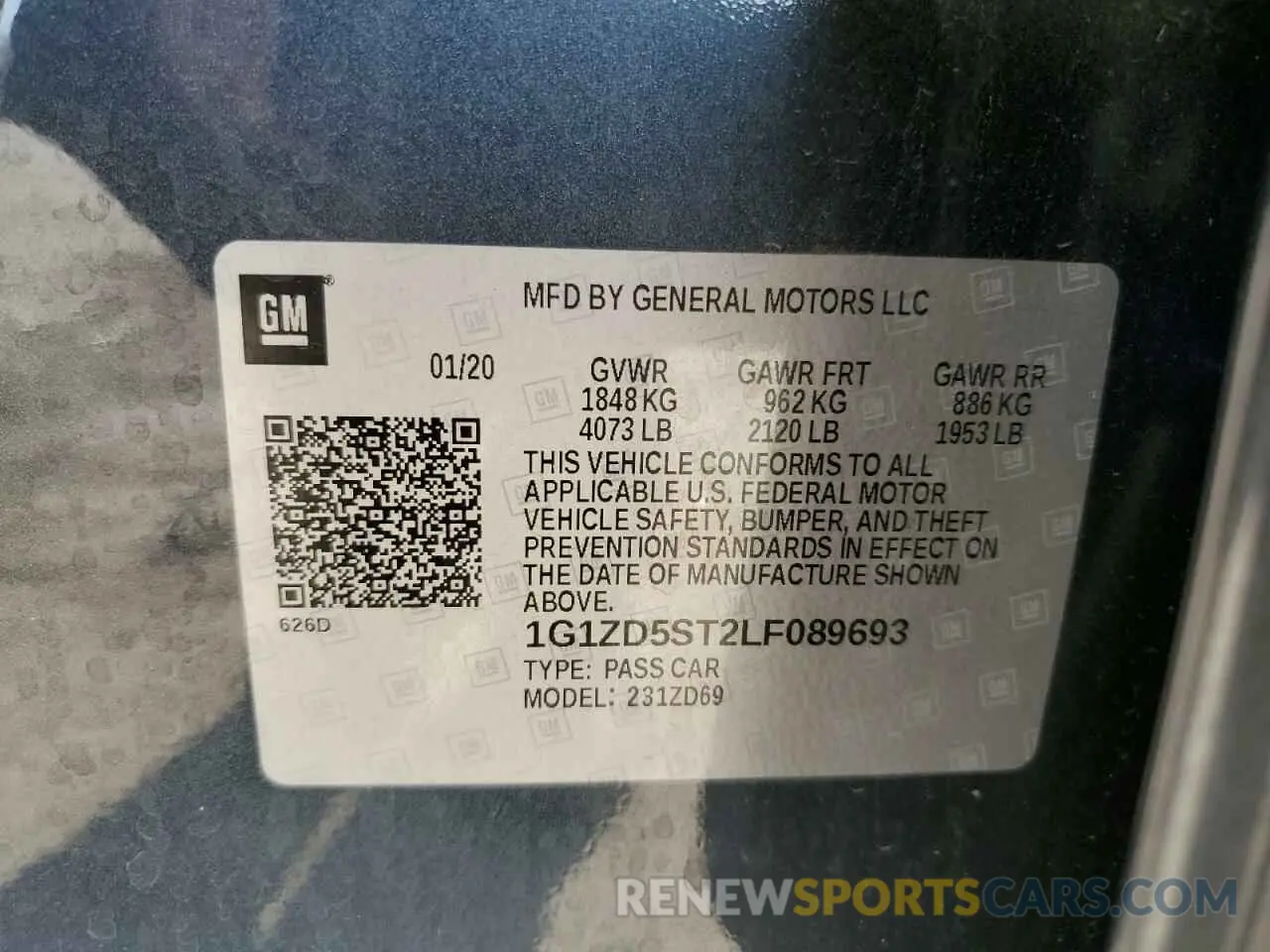14 fotografías del automóvil dañado 1G1ZD5ST2LF089693 CHEVROLET MALIBU 2020