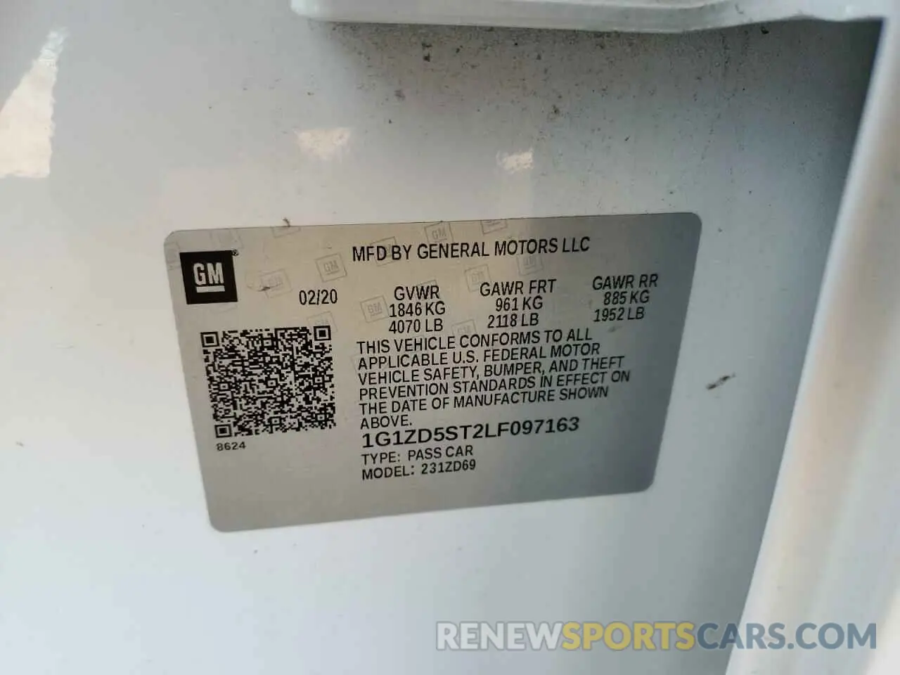 14 fotografías del automóvil dañado 1G1ZD5ST2LF097163 CHEVROLET MALIBU 2020