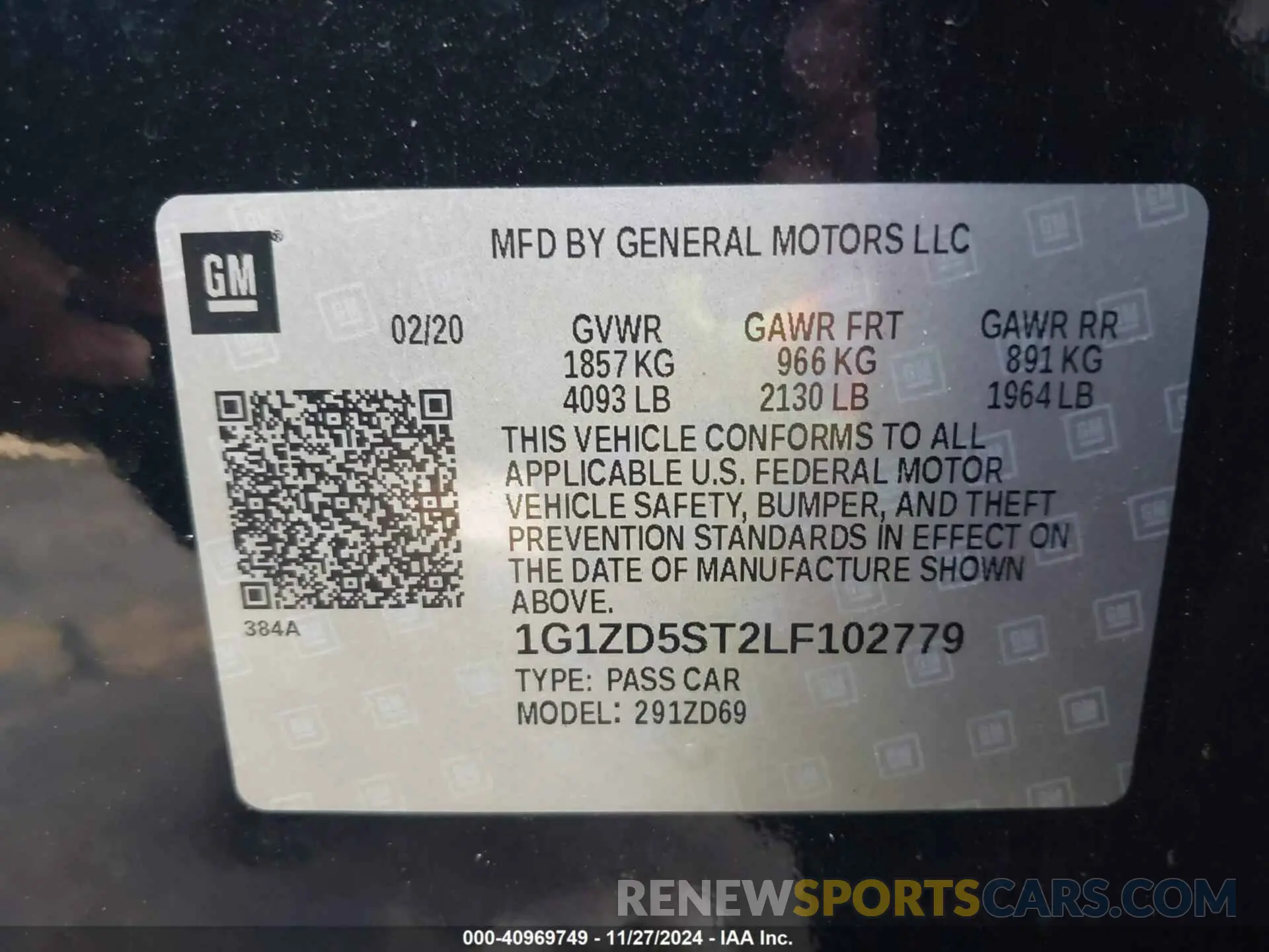 9 fotografías del automóvil dañado 1G1ZD5ST2LF102779 CHEVROLET MALIBU 2020