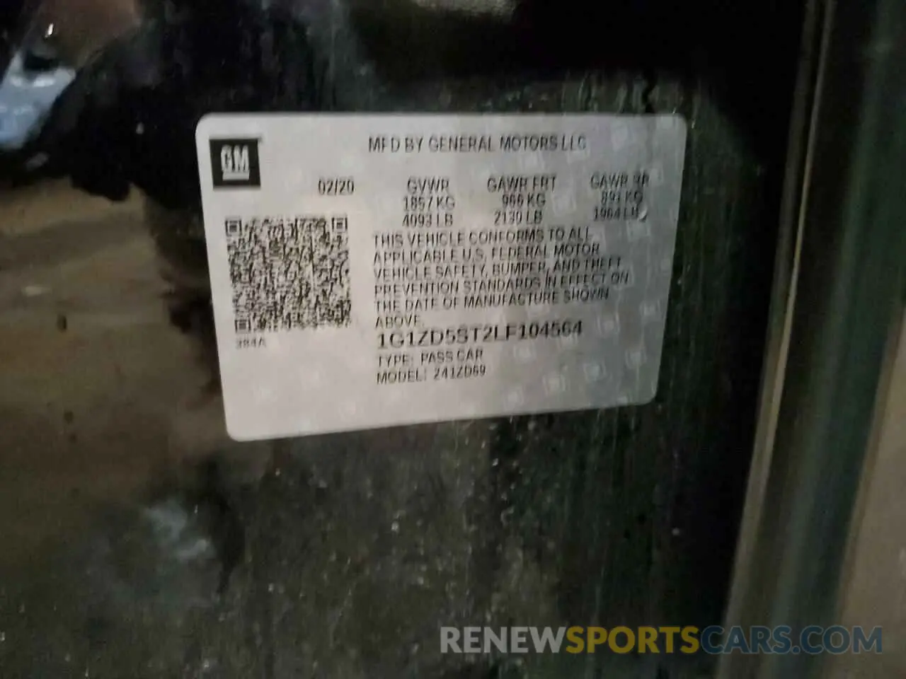 12 fotografías del automóvil dañado 1G1ZD5ST2LF104564 CHEVROLET MALIBU 2020