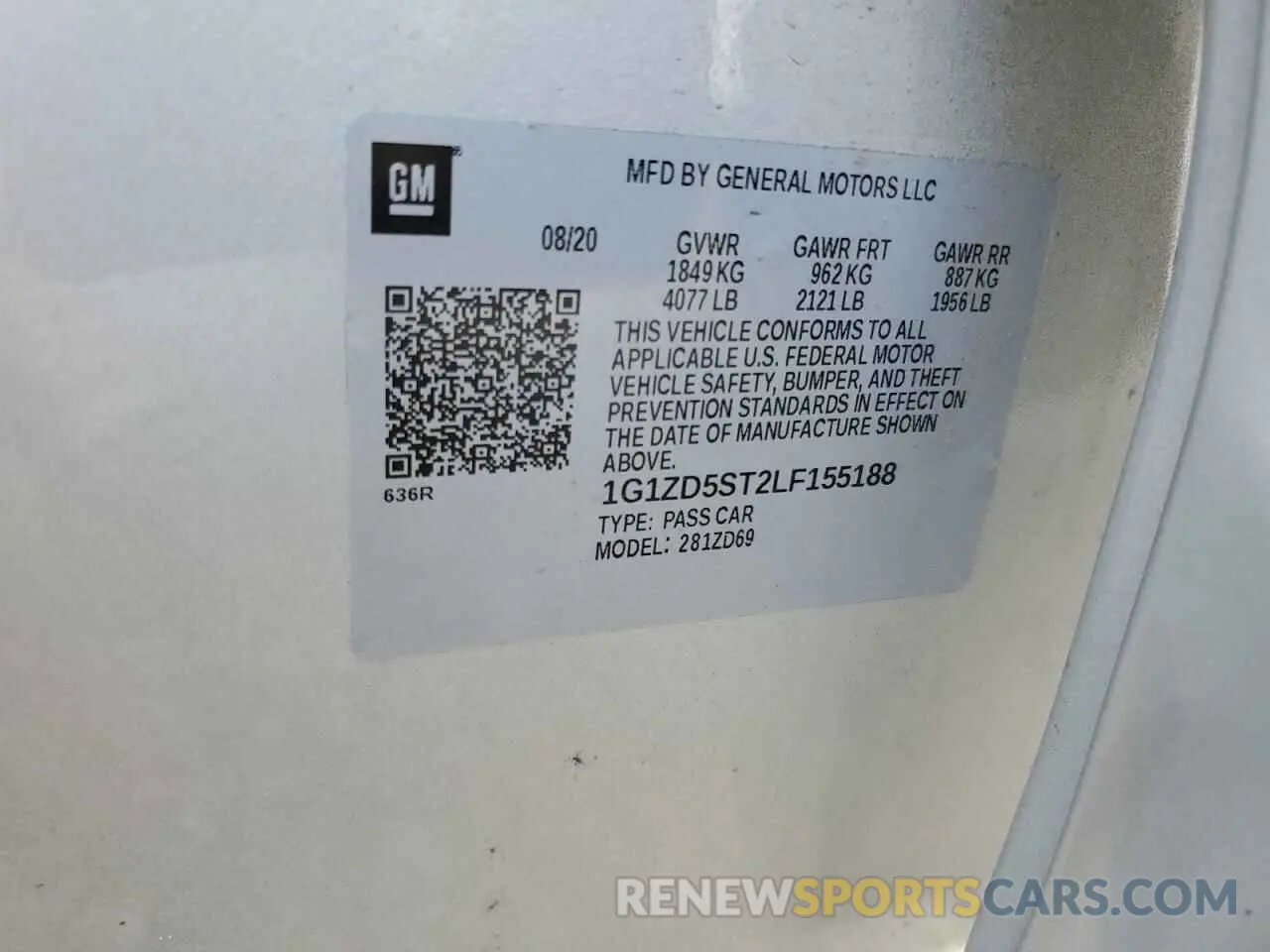 13 fotografías del automóvil dañado 1G1ZD5ST2LF155188 CHEVROLET MALIBU 2020