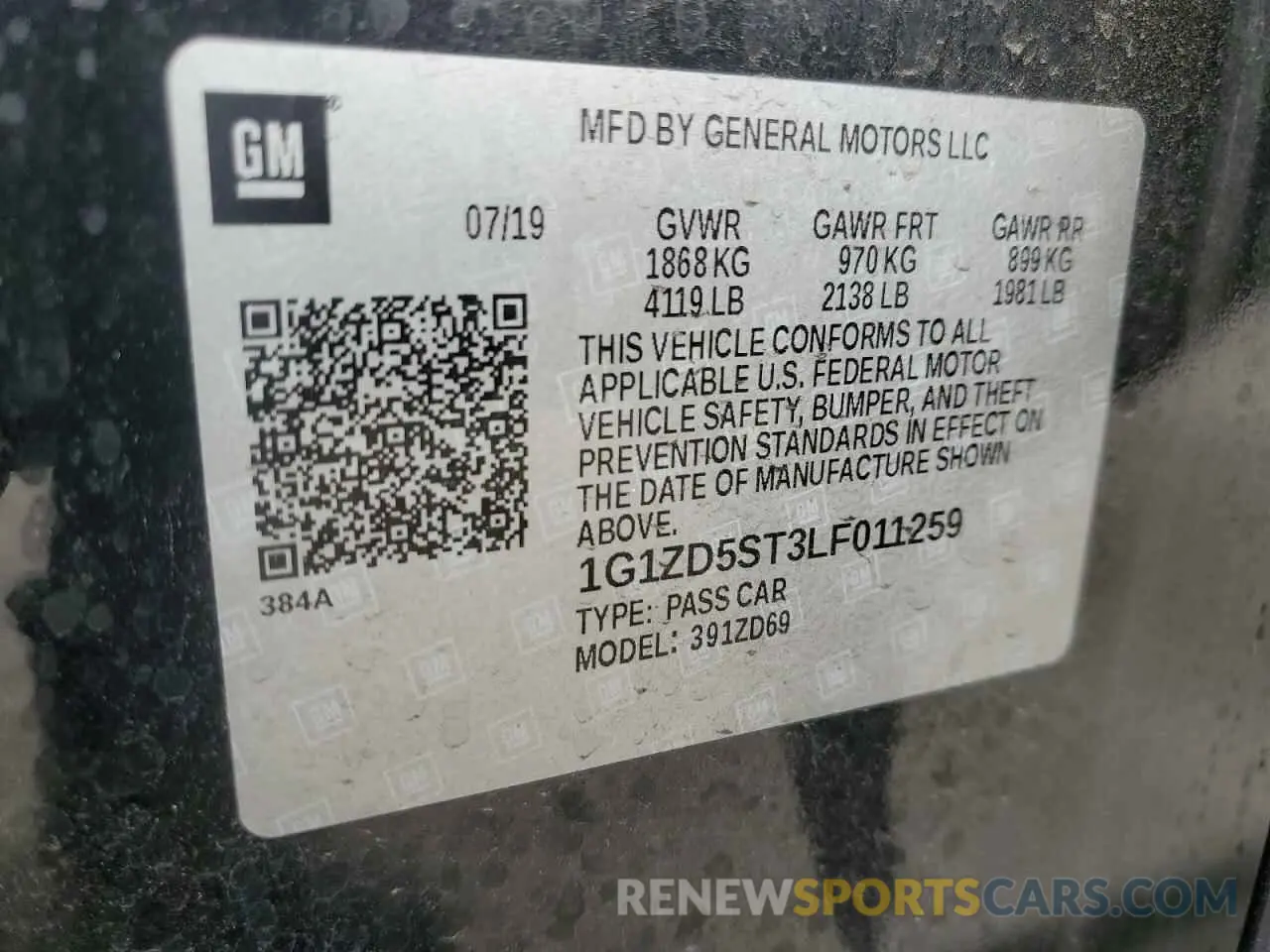 12 fotografías del automóvil dañado 1G1ZD5ST3LF011259 CHEVROLET MALIBU 2020