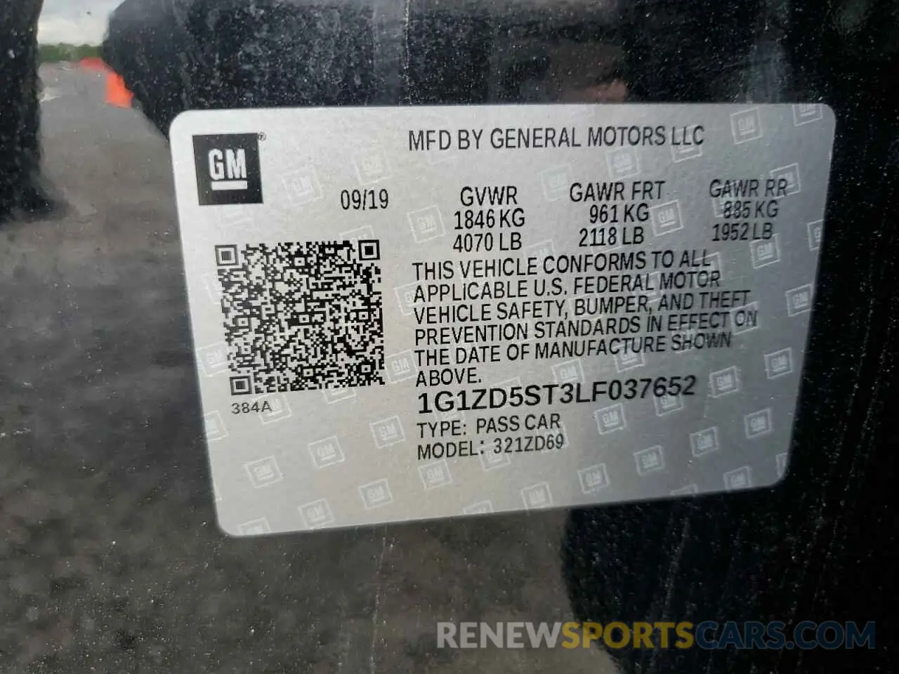 12 fotografías del automóvil dañado 1G1ZD5ST3LF037652 CHEVROLET MALIBU 2020