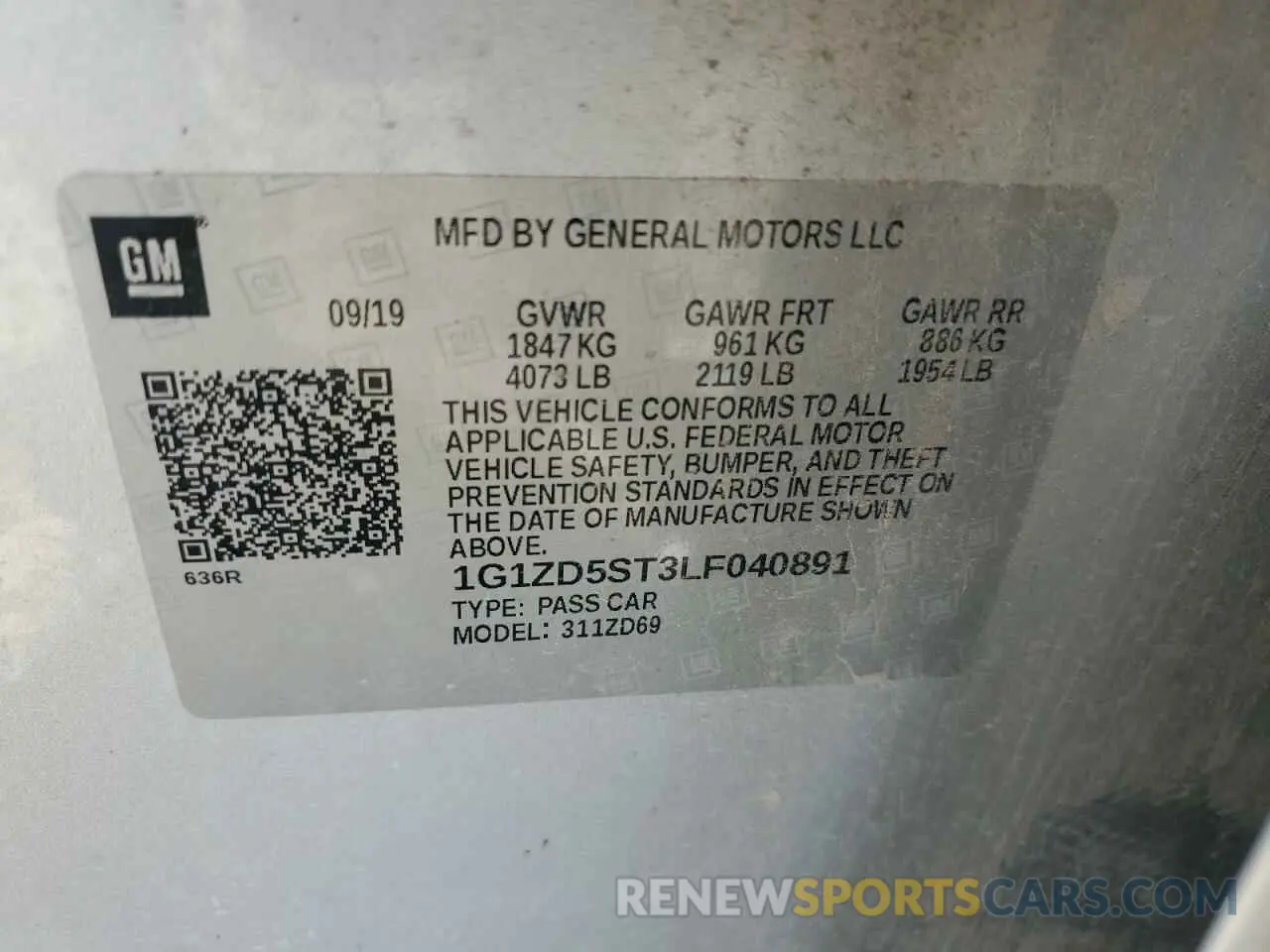 13 fotografías del automóvil dañado 1G1ZD5ST3LF040891 CHEVROLET MALIBU 2020