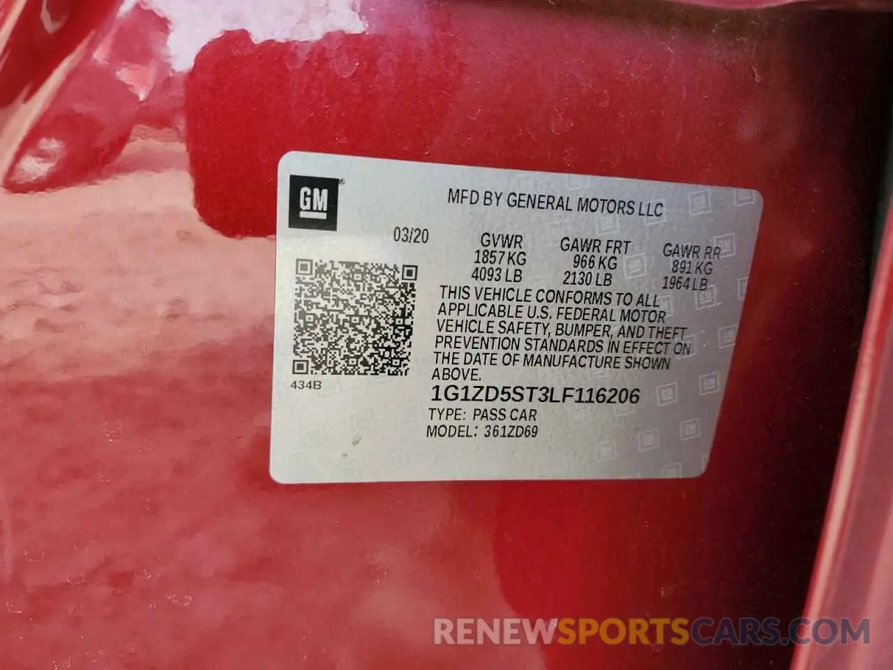 13 fotografías del automóvil dañado 1G1ZD5ST3LF116206 CHEVROLET MALIBU 2020