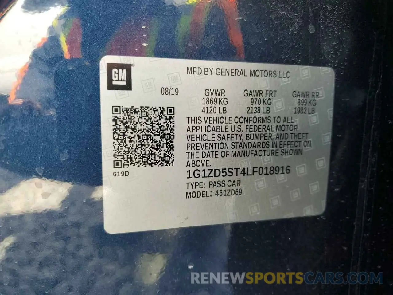 12 fotografías del automóvil dañado 1G1ZD5ST4LF018916 CHEVROLET MALIBU 2020