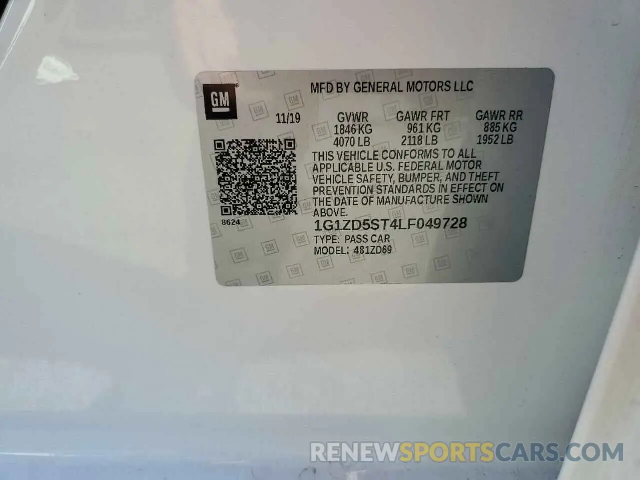 13 fotografías del automóvil dañado 1G1ZD5ST4LF049728 CHEVROLET MALIBU 2020