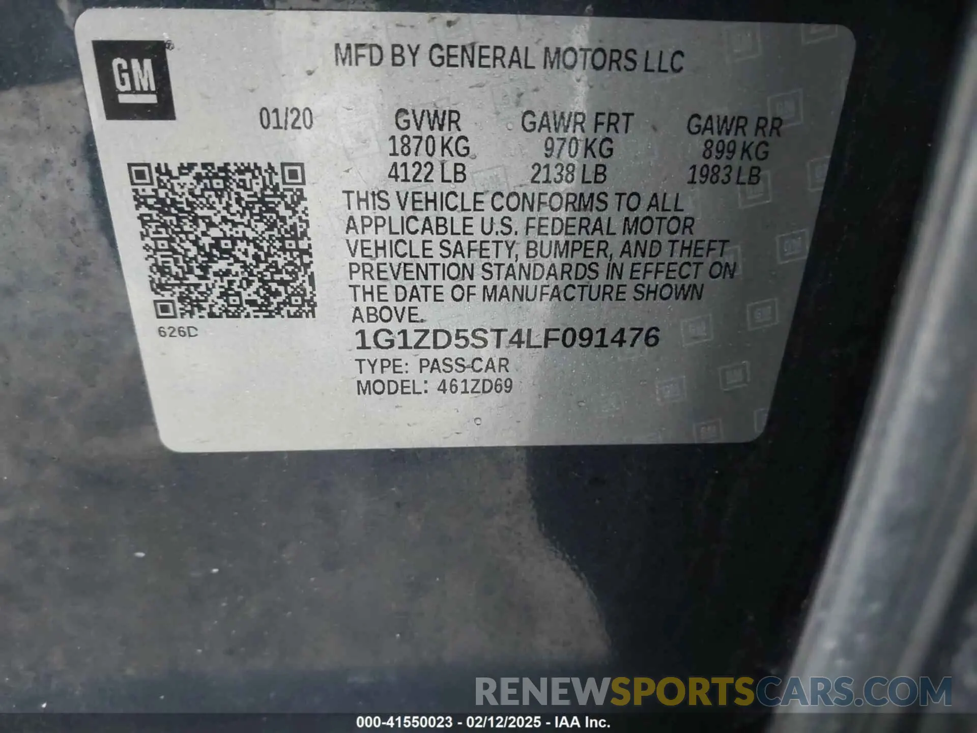 9 fotografías del automóvil dañado 1G1ZD5ST4LF091476 CHEVROLET MALIBU 2020