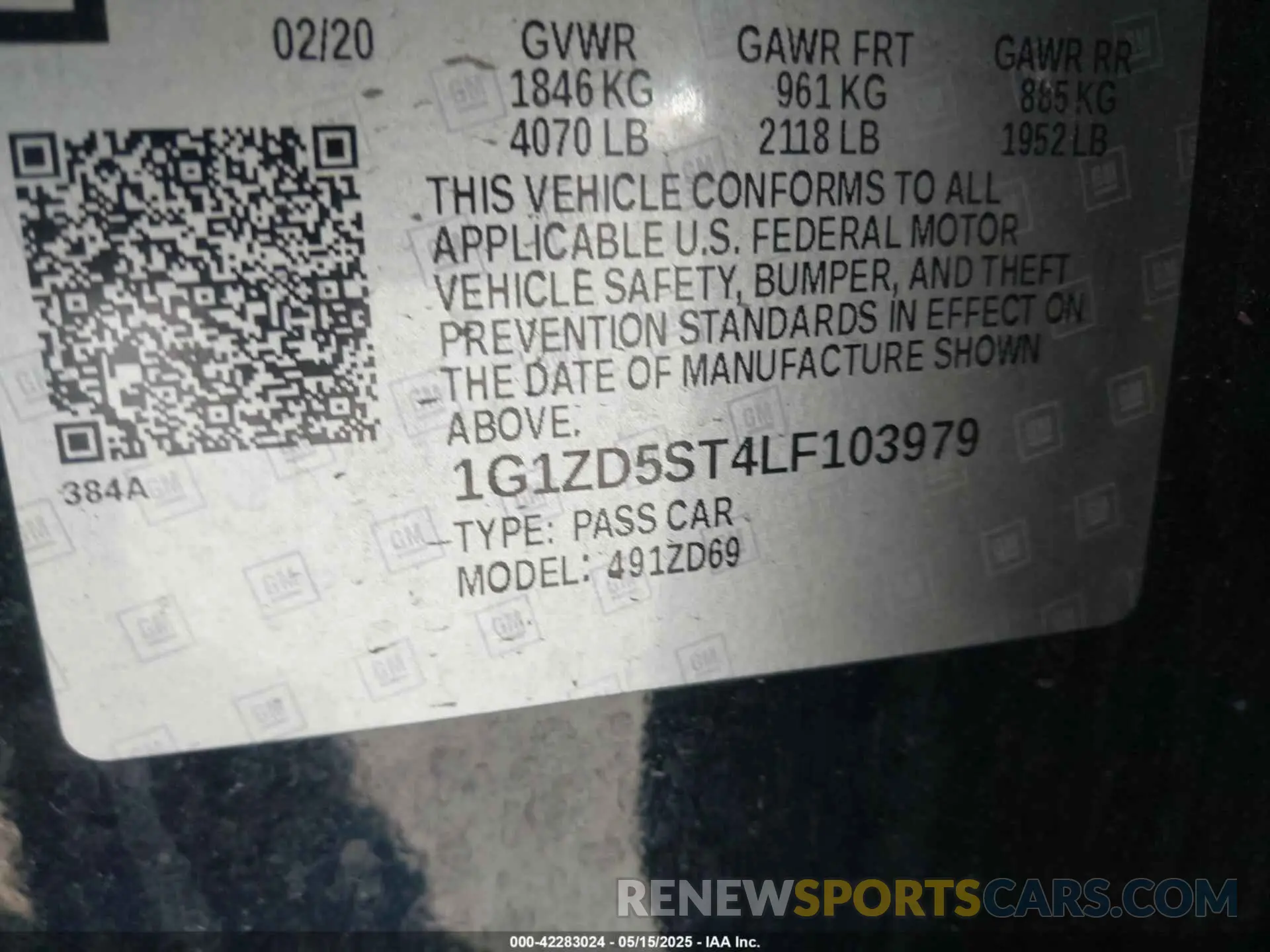 9 fotografías del automóvil dañado 1G1ZD5ST4LF103979 CHEVROLET MALIBU 2020