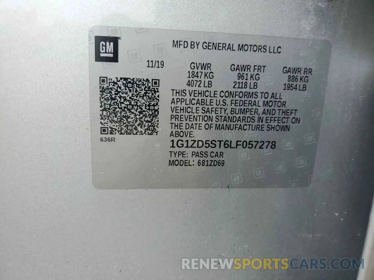 13 fotografías del automóvil dañado 1G1ZD5ST6LF057278 CHEVROLET MALIBU 2020
