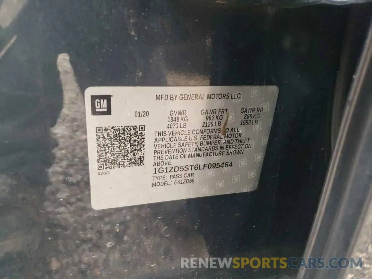 12 fotografías del automóvil dañado 1G1ZD5ST6LF095464 CHEVROLET MALIBU 2020
