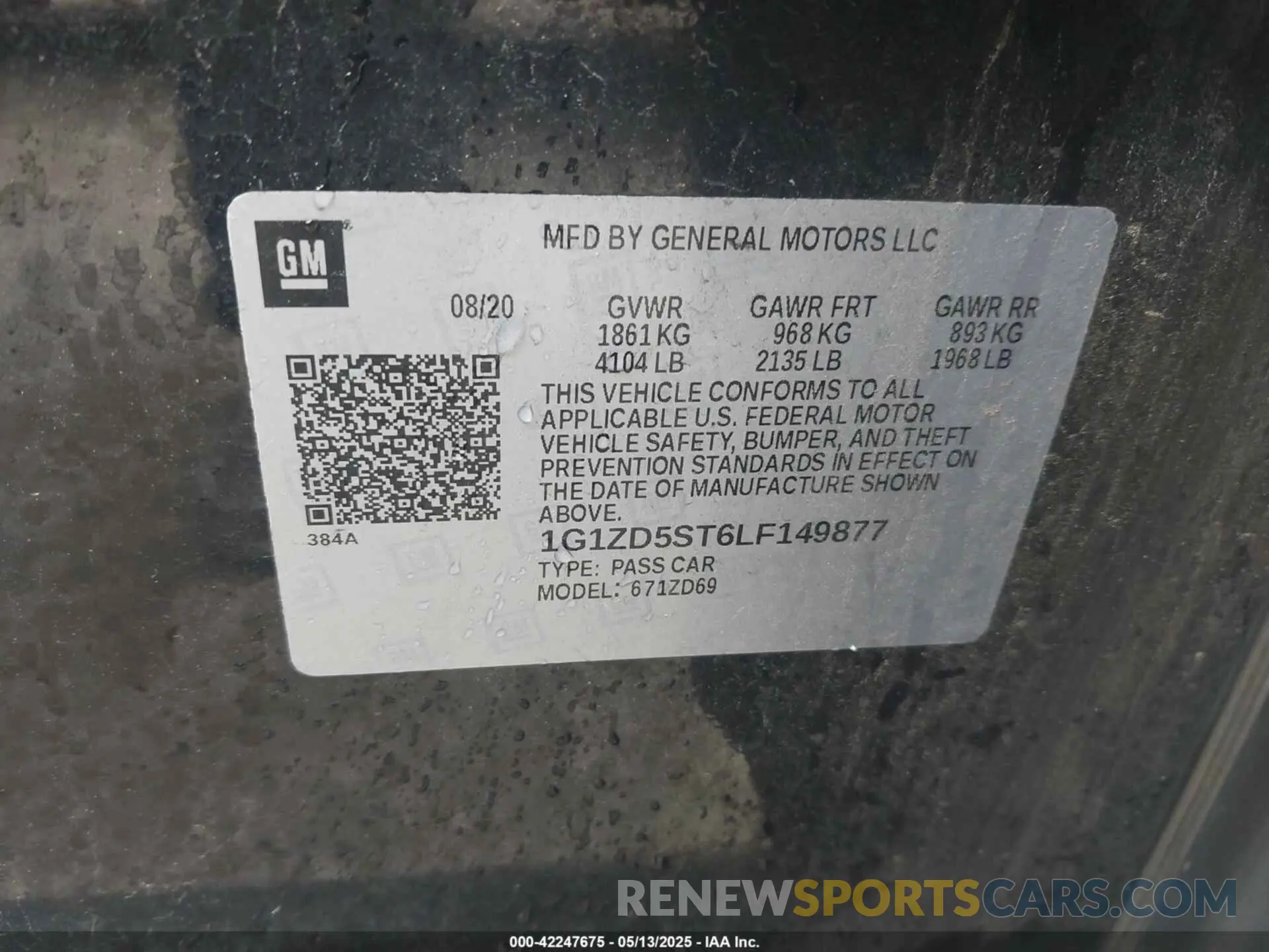 6 fotografías del automóvil dañado 1G1ZD5ST6LF149877 CHEVROLET MALIBU 2020