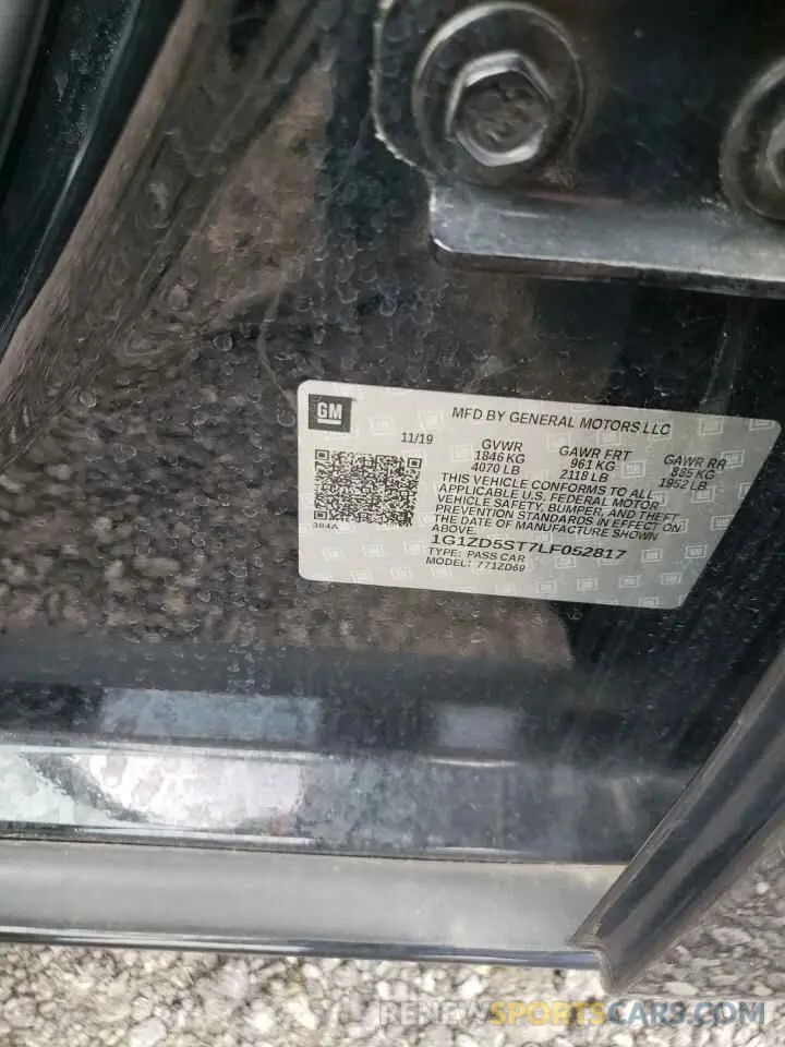 14 fotografías del automóvil dañado 1G1ZD5ST7LF052817 CHEVROLET MALIBU 2020