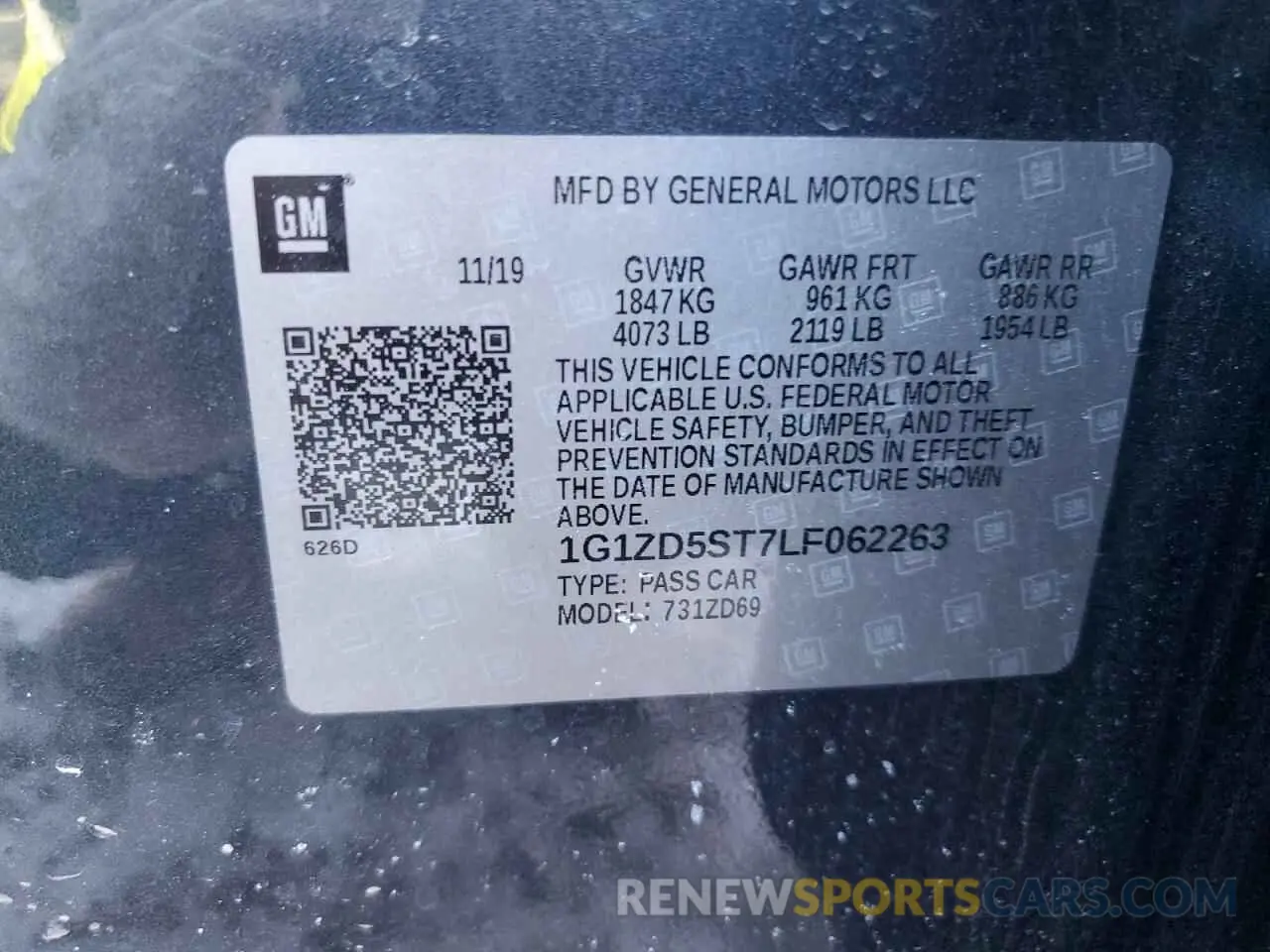 12 fotografías del automóvil dañado 1G1ZD5ST7LF062263 CHEVROLET MALIBU 2020