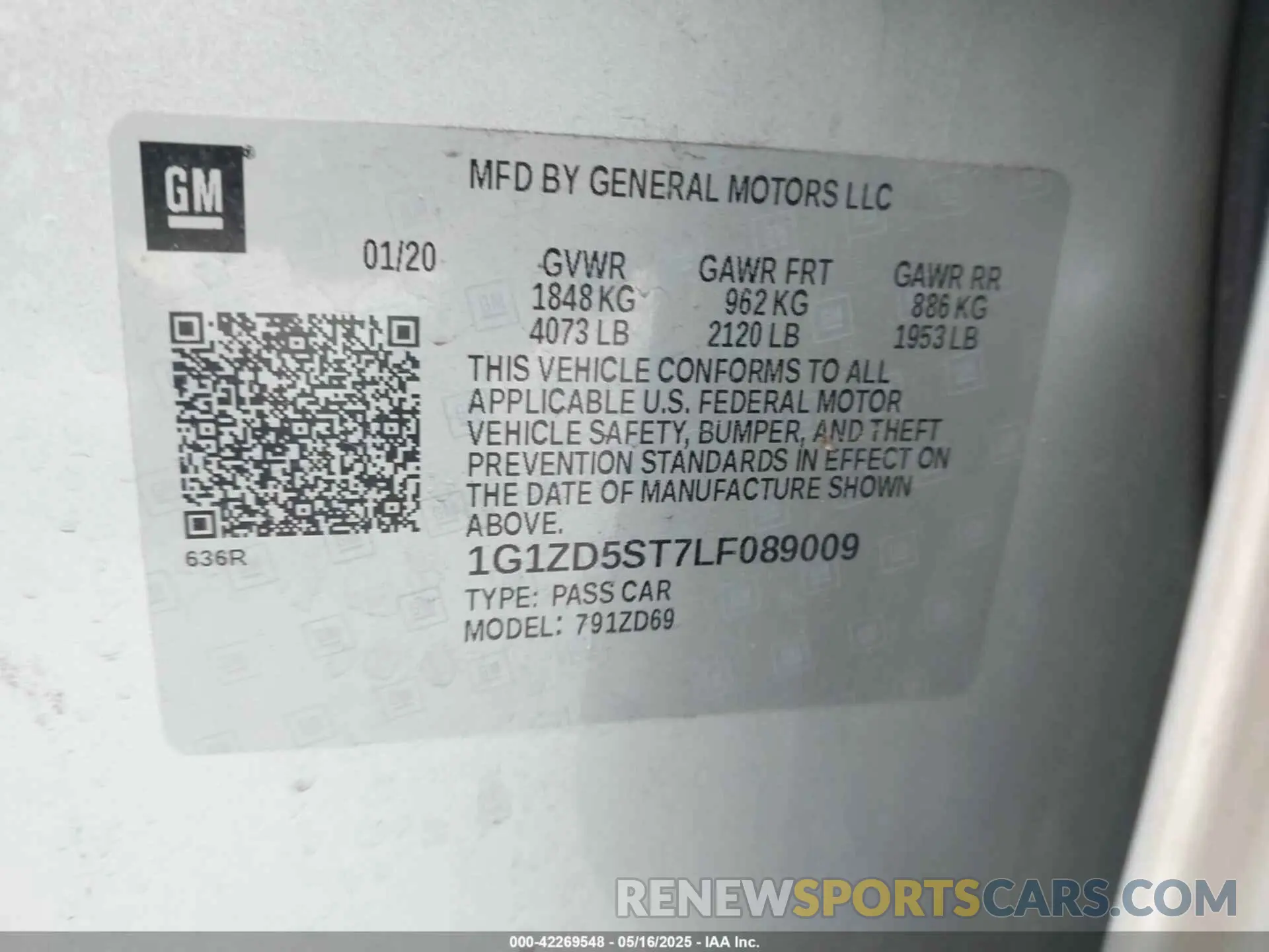 9 fotografías del automóvil dañado 1G1ZD5ST7LF089009 CHEVROLET MALIBU 2020