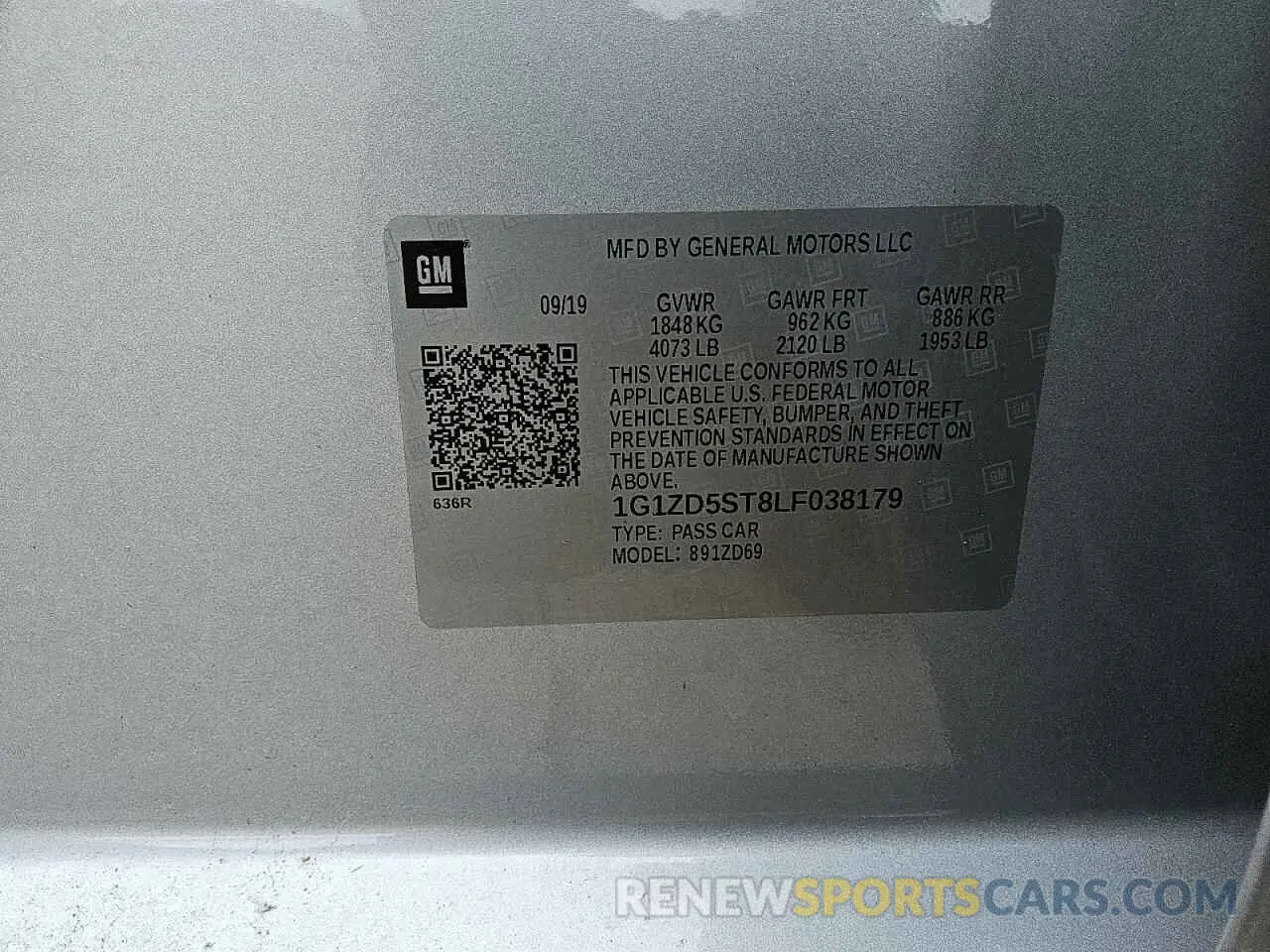 9 fotografías del automóvil dañado 1G1ZD5ST8LF038179 CHEVROLET MALIBU 2020