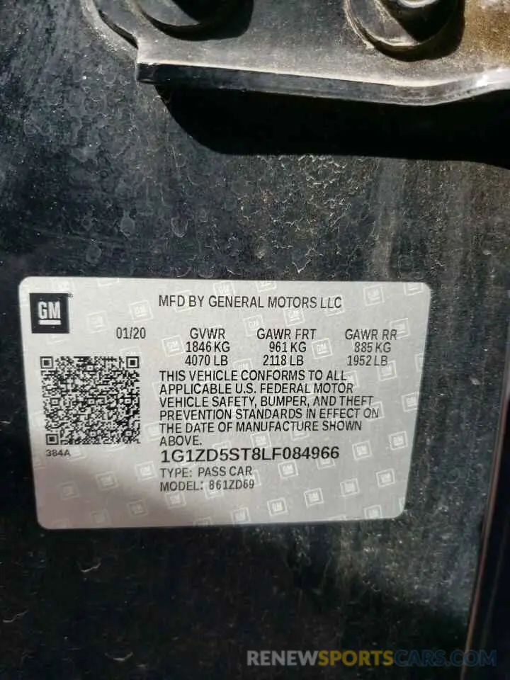 12 fotografías del automóvil dañado 1G1ZD5ST8LF084966 CHEVROLET MALIBU 2020