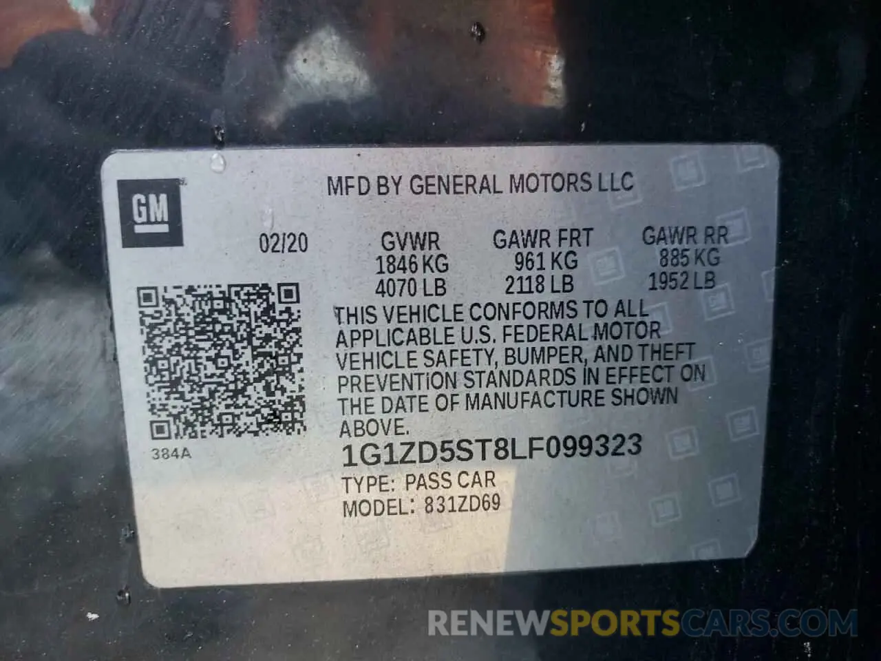 12 fotografías del automóvil dañado 1G1ZD5ST8LF099323 CHEVROLET MALIBU 2020