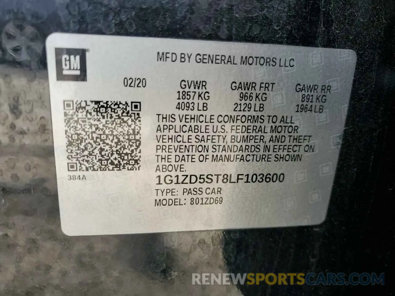 13 fotografías del automóvil dañado 1G1ZD5ST8LF103600 CHEVROLET MALIBU 2020