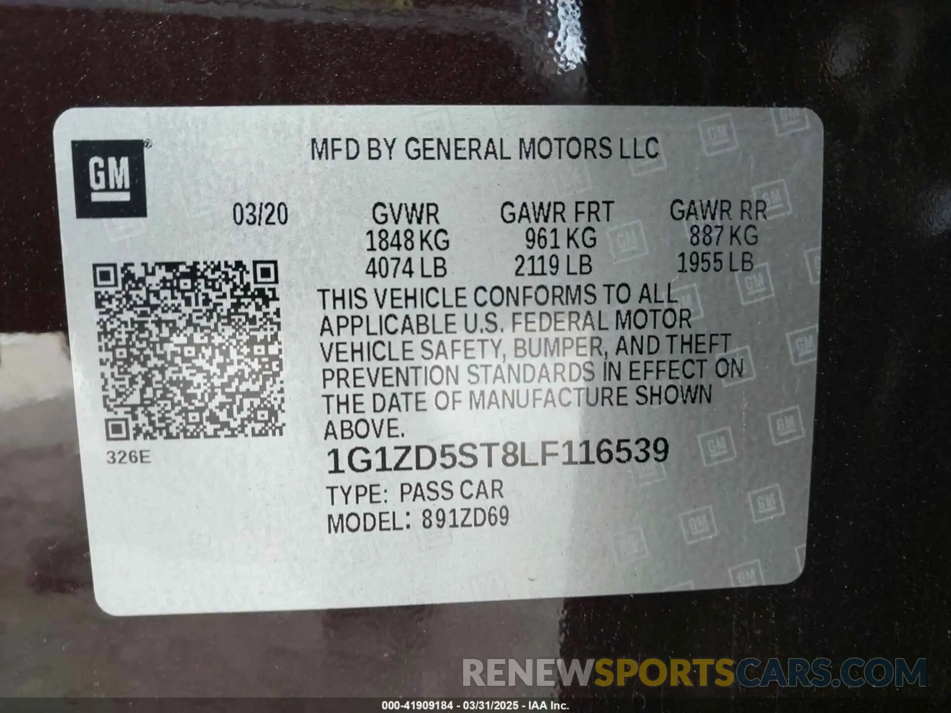 9 fotografías del automóvil dañado 1G1ZD5ST8LF116539 CHEVROLET MALIBU 2020