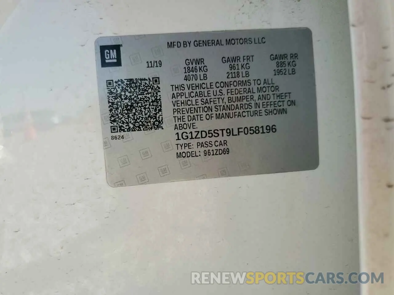 12 fotografías del automóvil dañado 1G1ZD5ST9LF058196 CHEVROLET MALIBU 2020