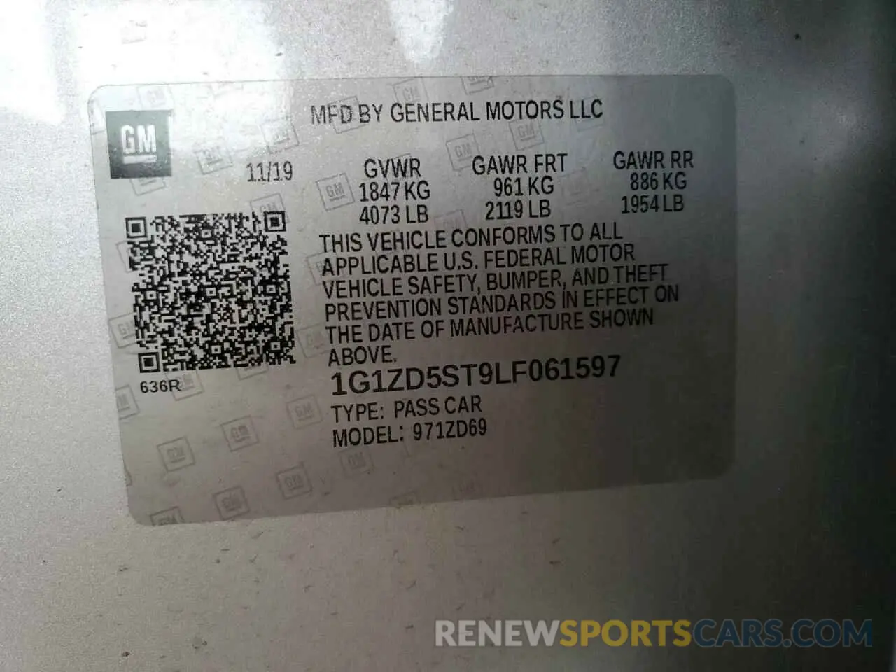 13 fotografías del automóvil dañado 1G1ZD5ST9LF061597 CHEVROLET MALIBU 2020