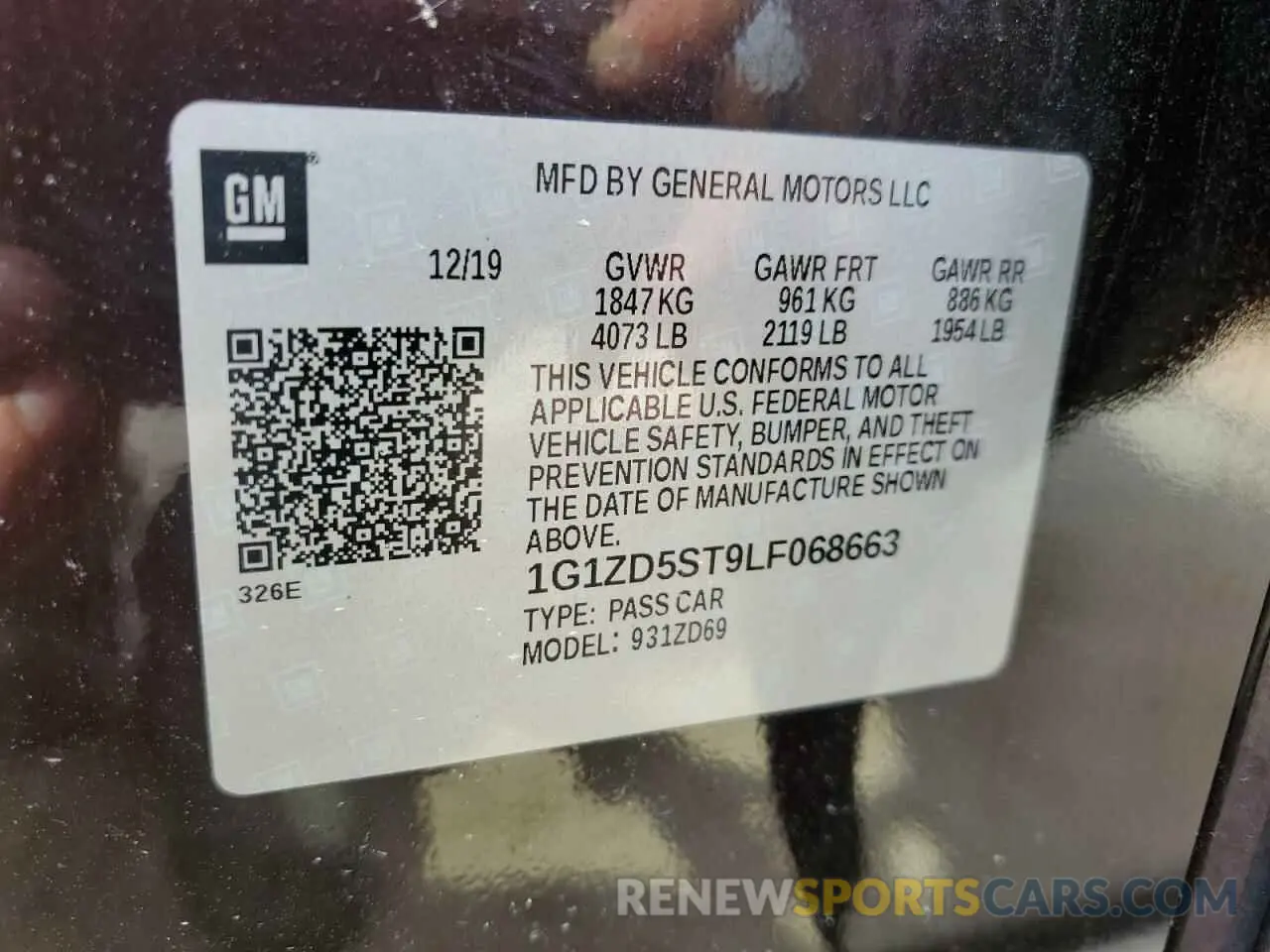 12 fotografías del automóvil dañado 1G1ZD5ST9LF068663 CHEVROLET MALIBU 2020
